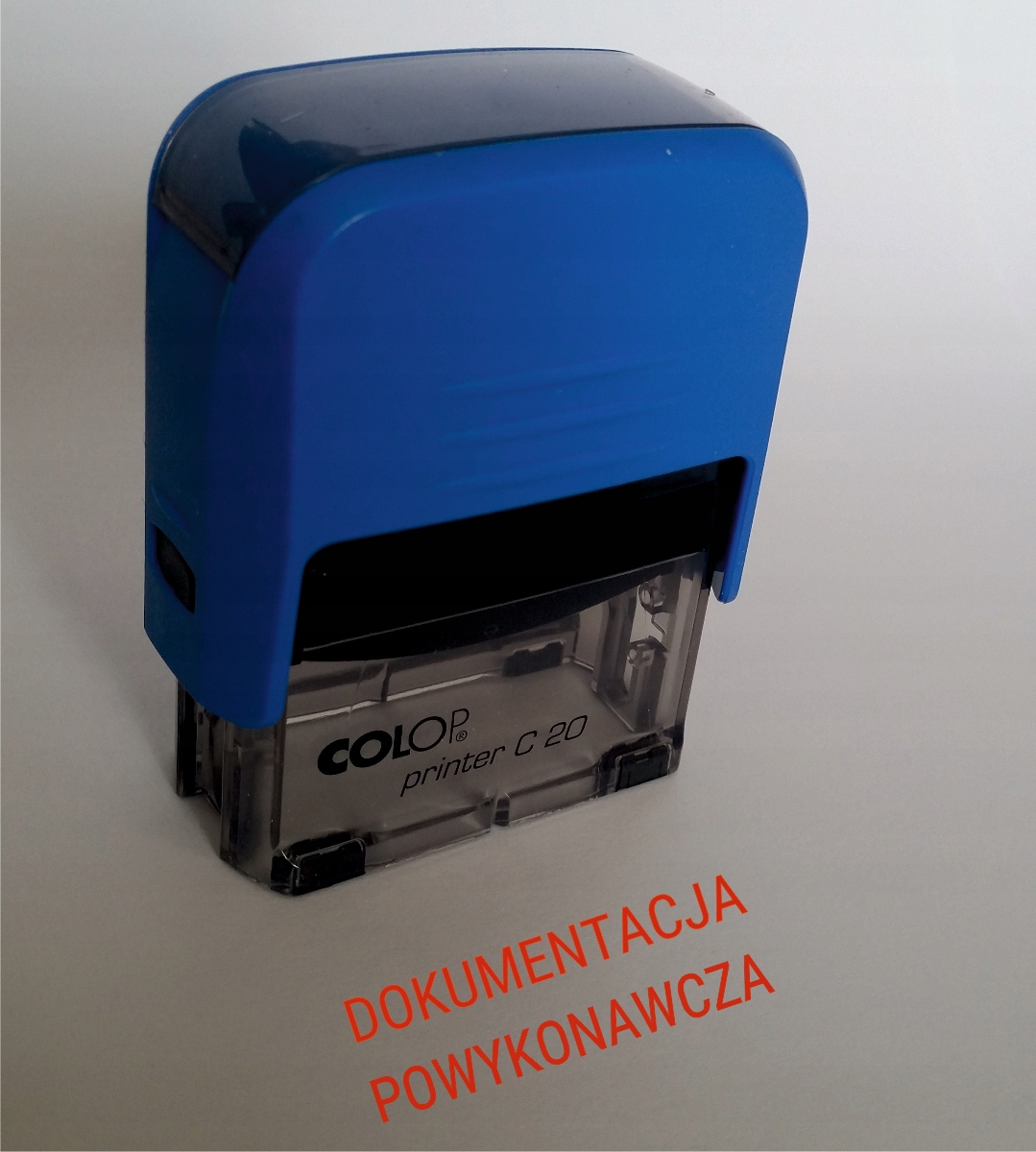 Pieczątka stempel treści DOKUMENTACJA POWYKONAWCZA Marka Colop