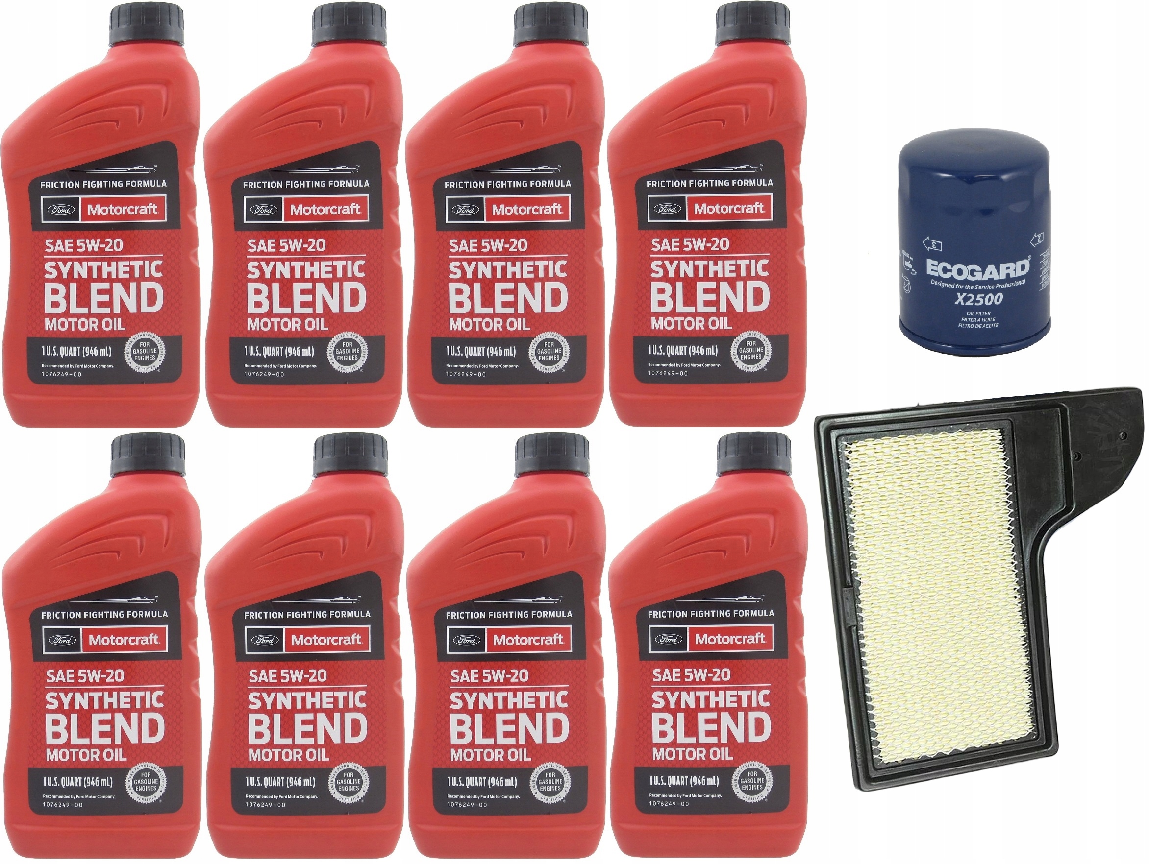 MOTORCRAFT 5W20 7,6L + FILTRY MUSTANG 5,0 15-2017