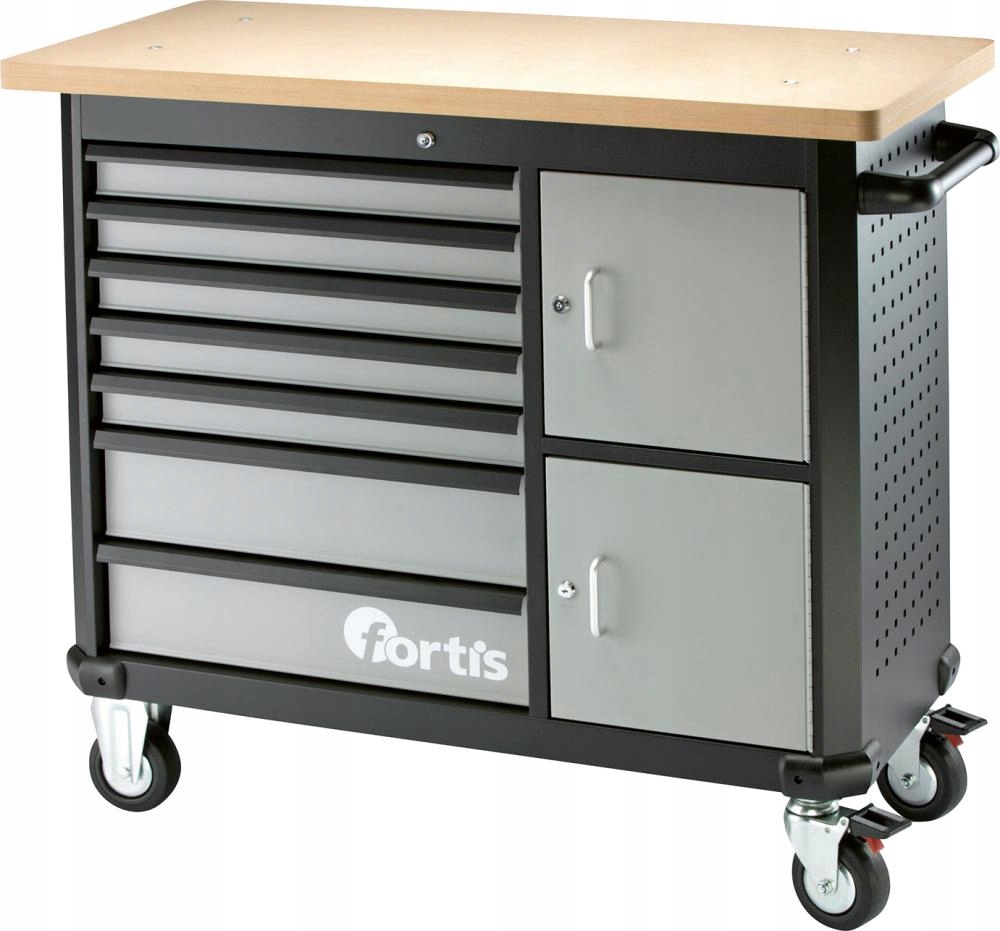 Pojazdný dielenský stôl 1170x560x1020mm Fortis
