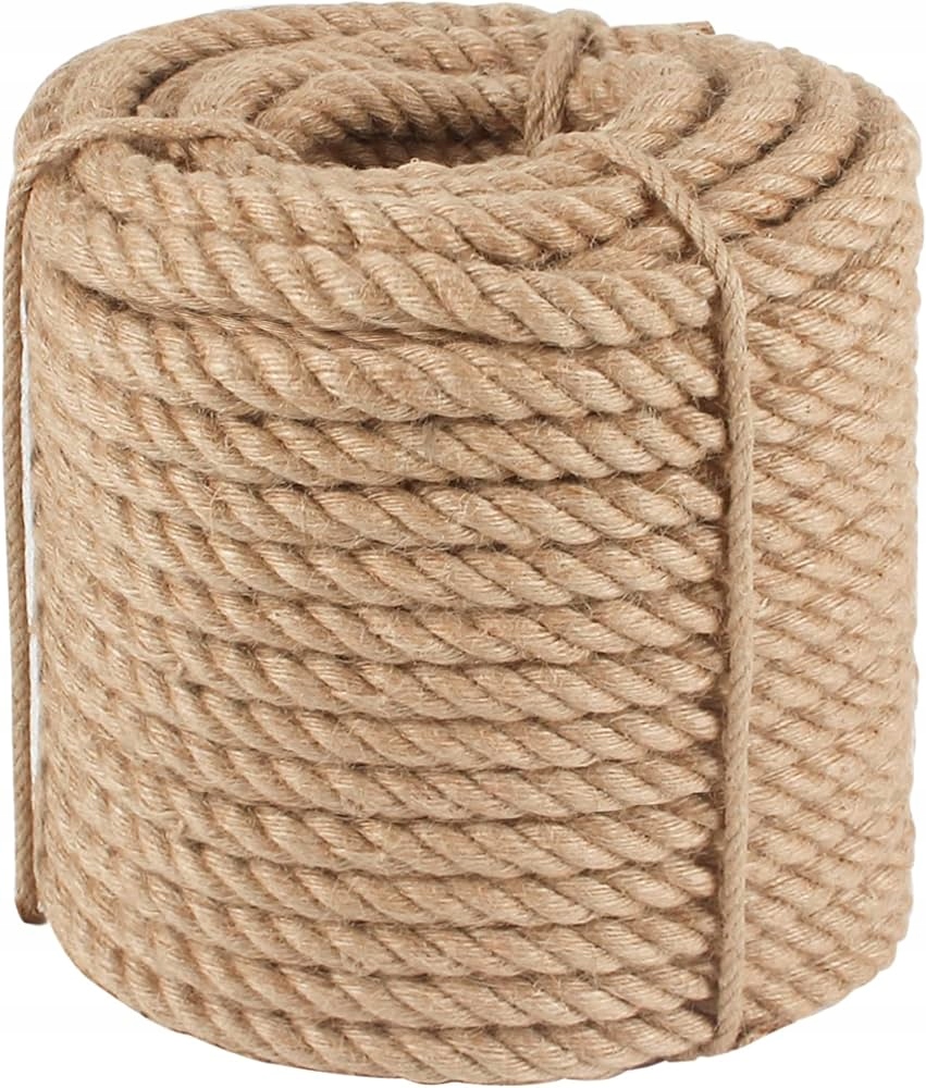 Jutové lano 50 mm x 15 m. Silné, dekorativní, univerzální. Diy!