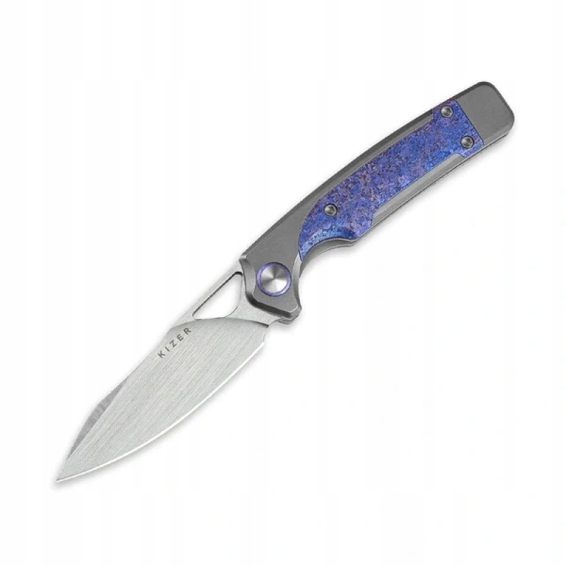 Nóż składany Kizer Ara Silver Purple Snowflake Titanium (Ki3729A3)