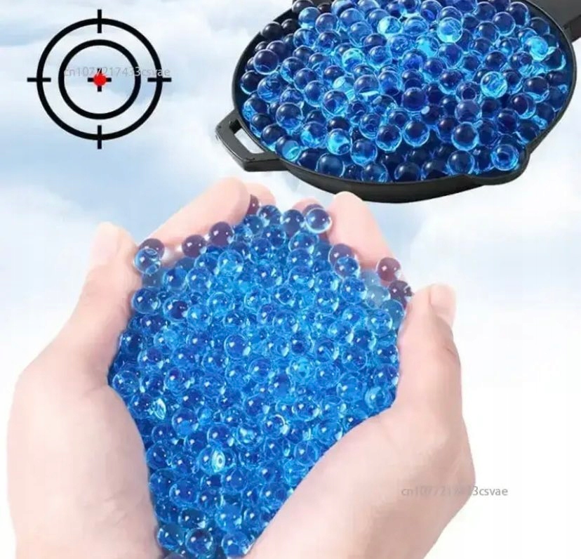 KULKI ŻELOWE WODNE 7-8 MM DO PISTOLETU KARABINU DUŻY ZESTAW 10000 SZT Wiek dziecka 10 lat +