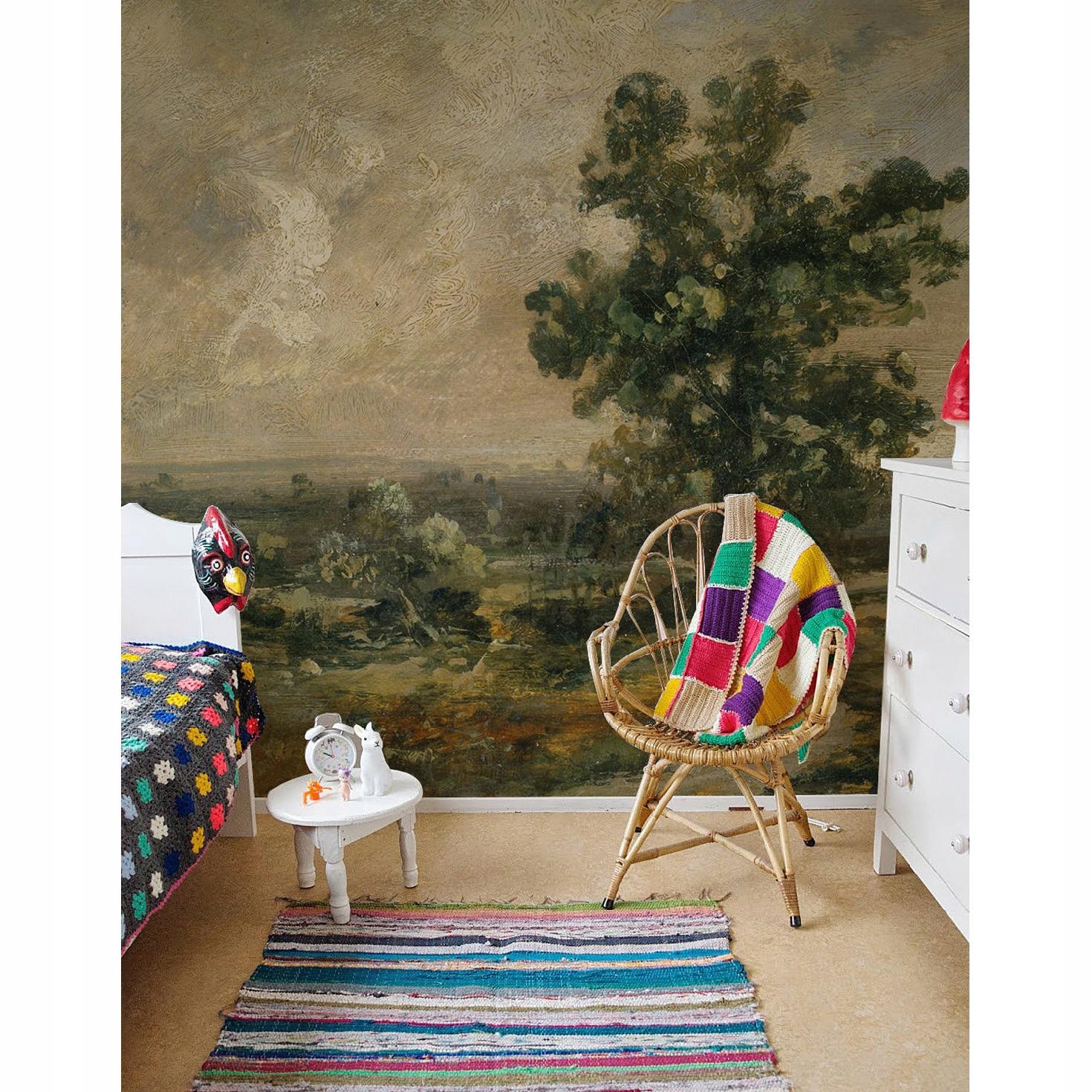 

Flizelina tapeta Malowany pejzaż vintage 104x70cm