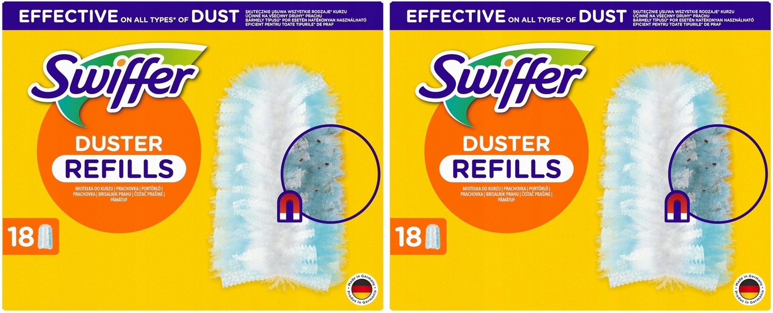 Levně Swiffer Duster Trap Lock Náhradní metly na prach 2x18 ks Vyměnitelné náplně