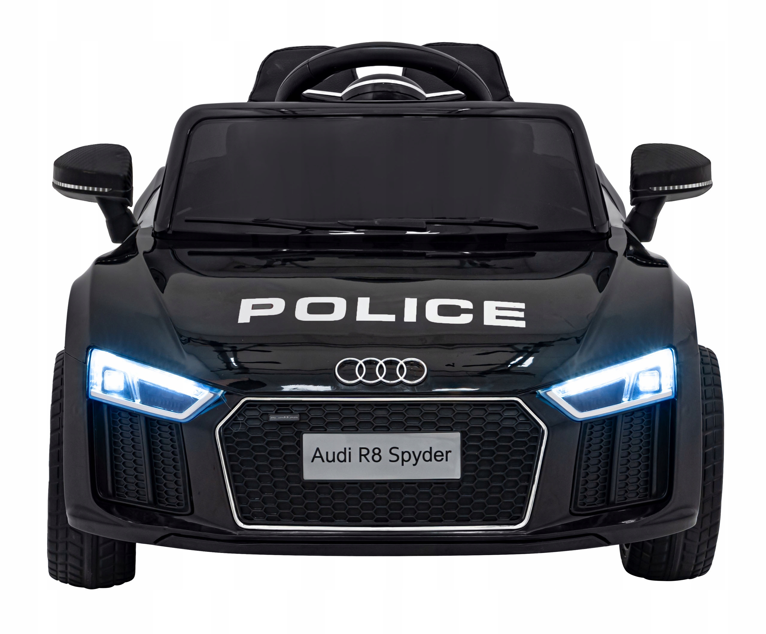 Audi R8 Policja auto na akumulator dla dzieci Pilot Wolny Start MP3
