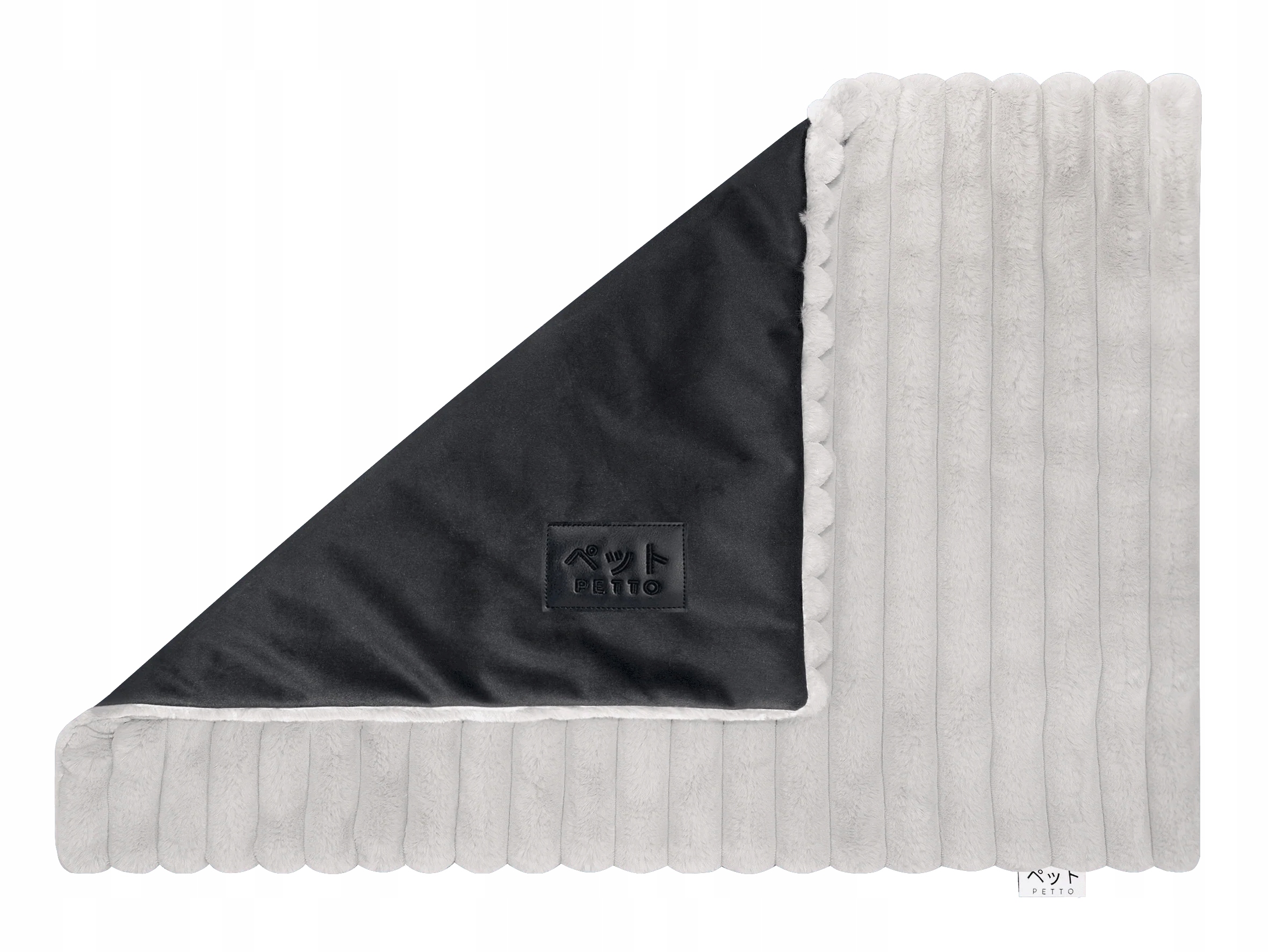 Levně Petto Mofu Fluffy Deka podložka pro psa šedá/černá L