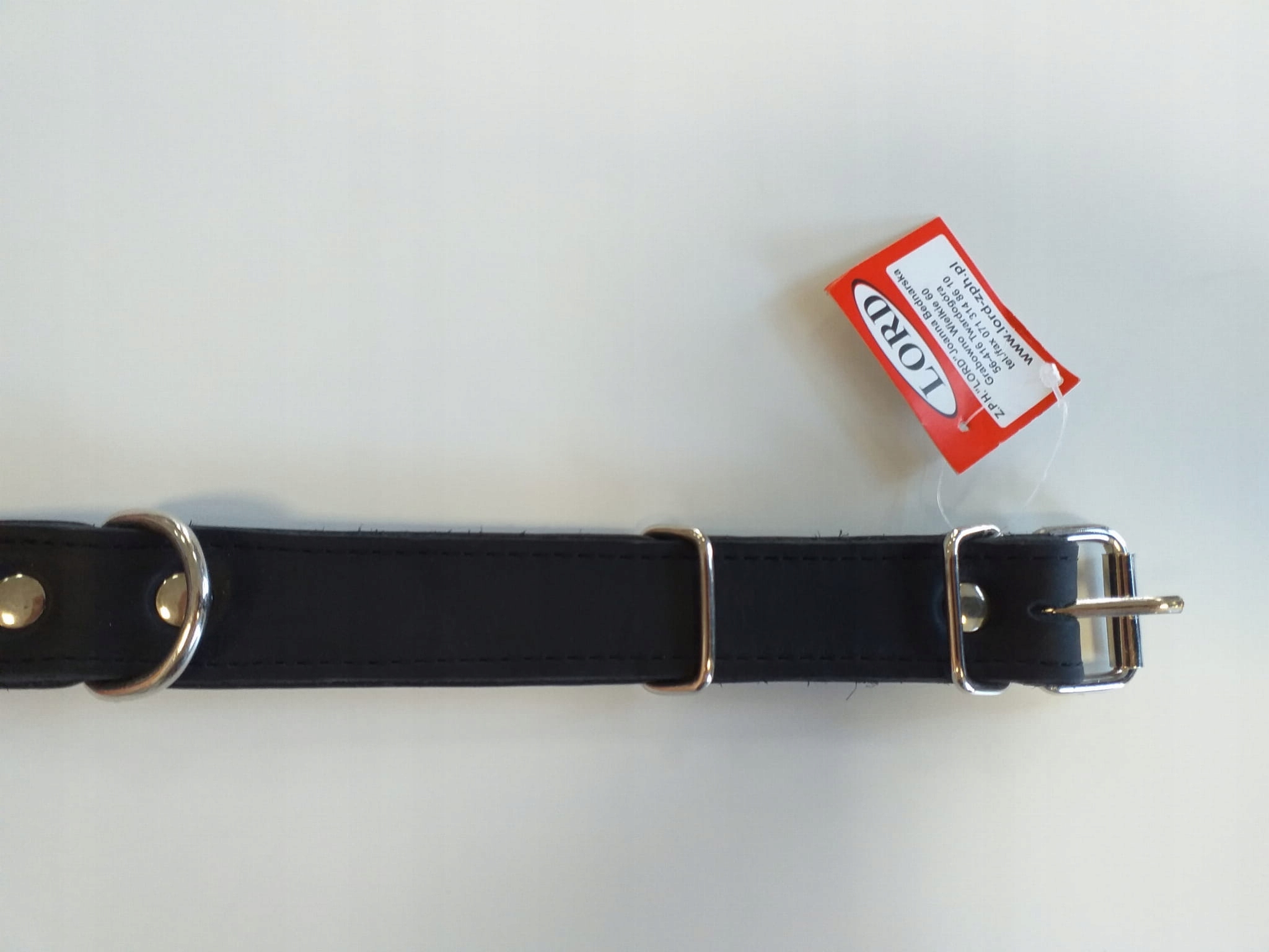 

Lord Obroża skórzana z podszewką 30mm/65cm czarny