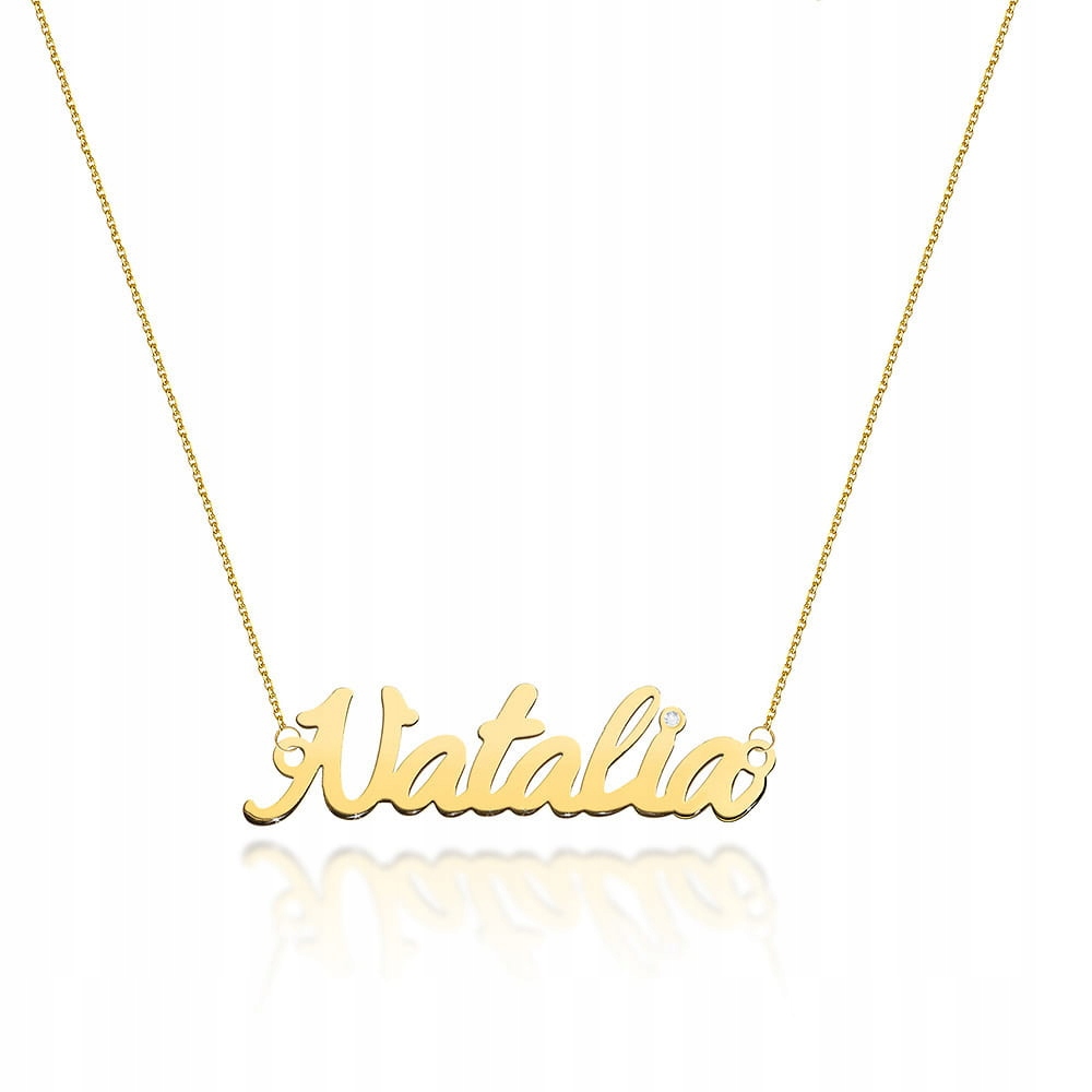 Zlatý náhrdelník s jménem Natalia Brylant Gravírování