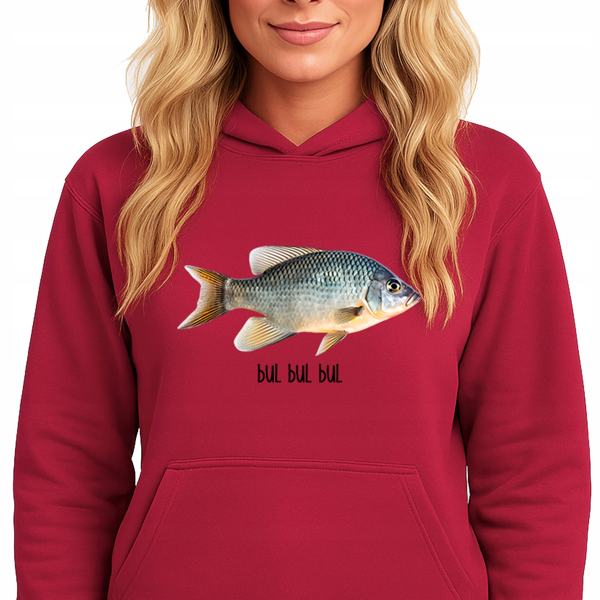 Mikina S Kapucí Červená Hoodie jako Dárek Bul Bul Bul Vel M