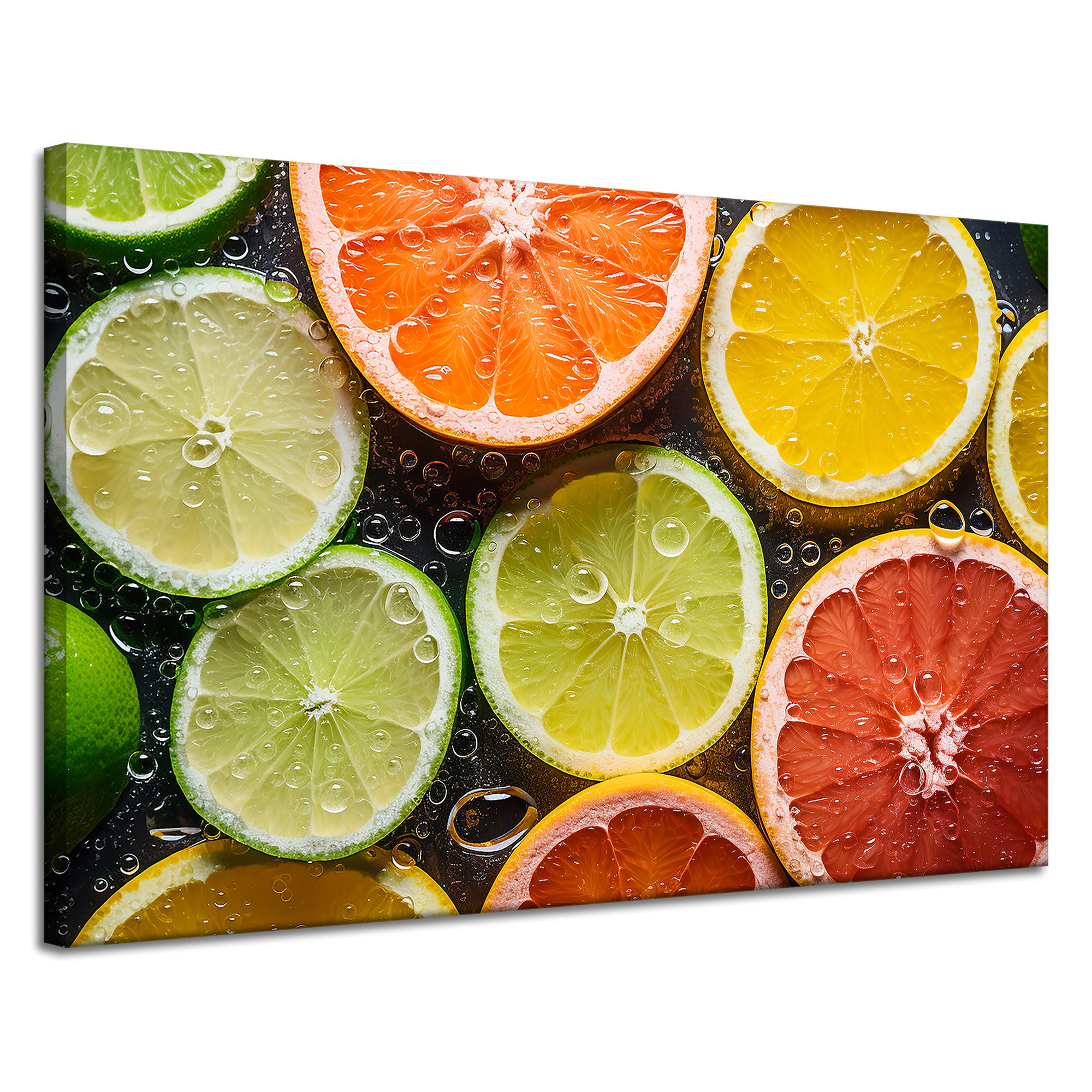 Obraz na plátně Citrusy Svěžest Limetka Grapefruit Citron 120x80