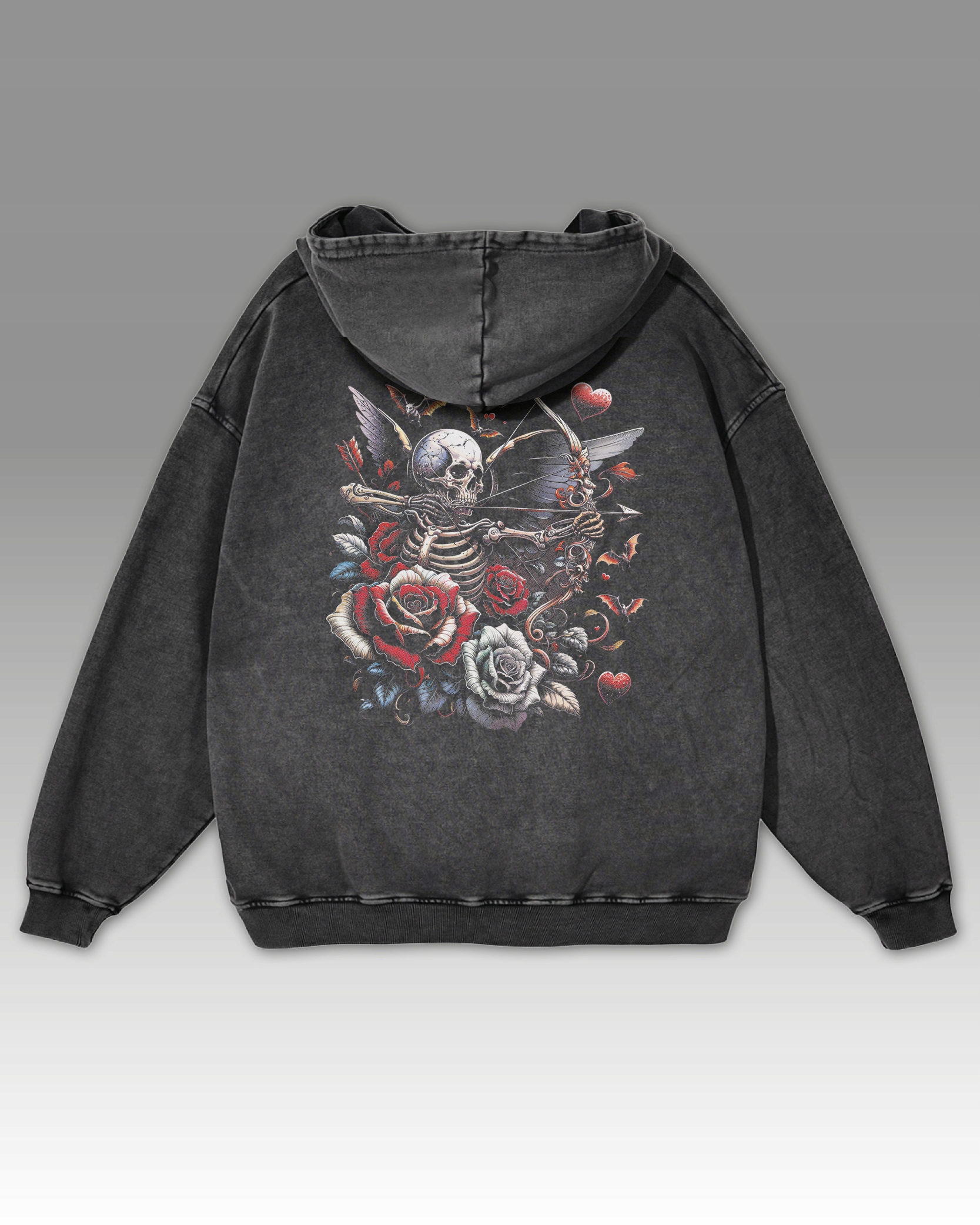 s kapucí Archer Cupid Oversize mikina Graphite XL