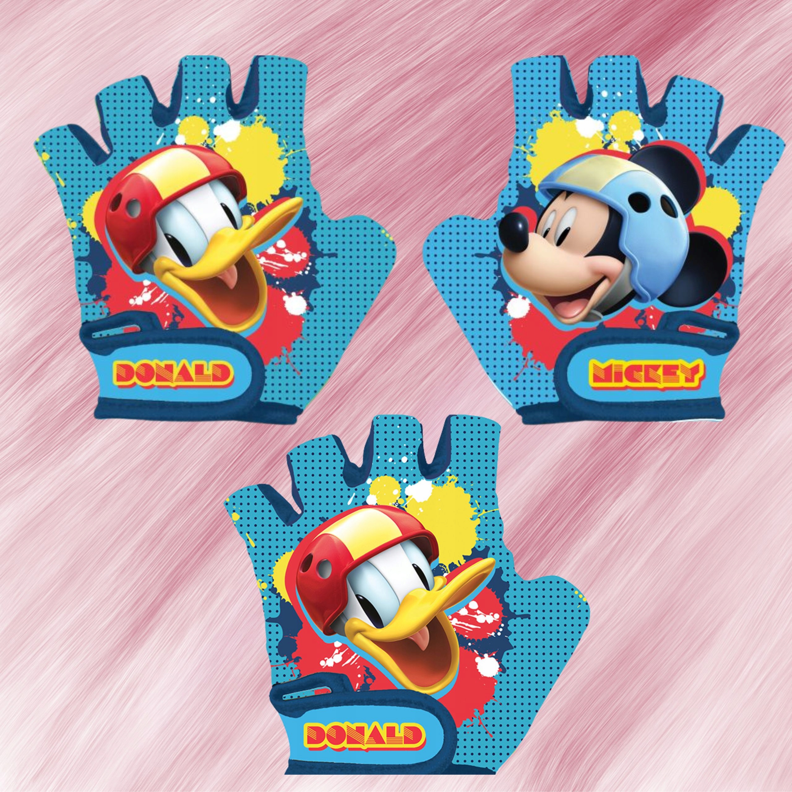 RĘKAWICZKI ROWEROWE OCHRONNE DZIECIĘCE MYSZKA MIKI MICKEY 3-8 Rozmiar S