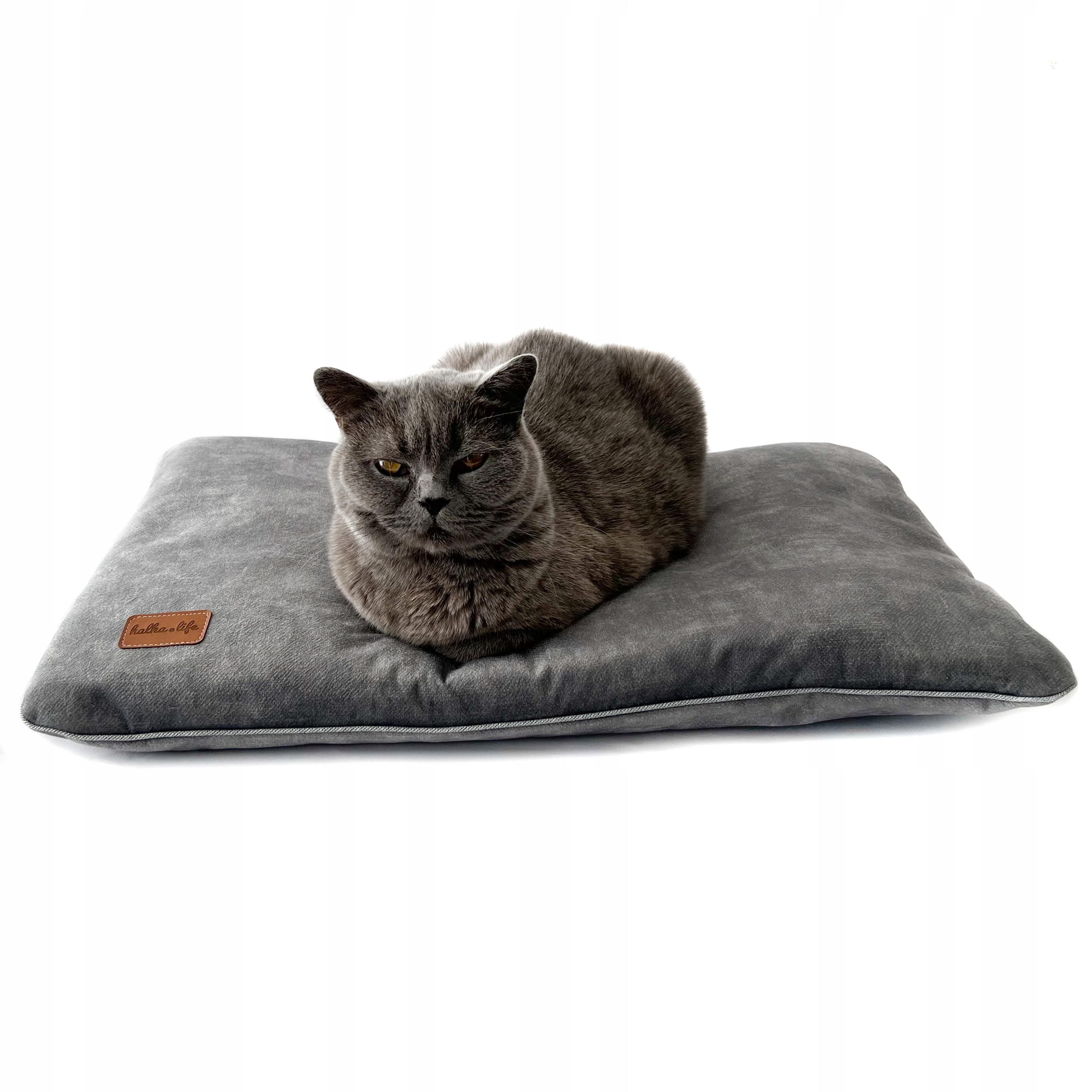 Levně Pelíšek pro kočky, měkký, příjemný na dotek polštář pro kočky šedý, Xs