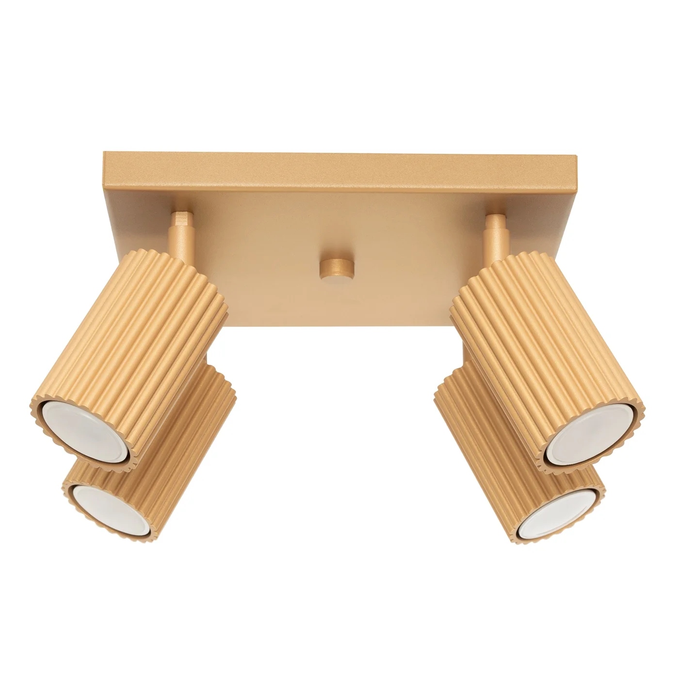 Sollux Lighting Stropná lampa Karbon zlatá 4xGU10 štvorcová 25 cm