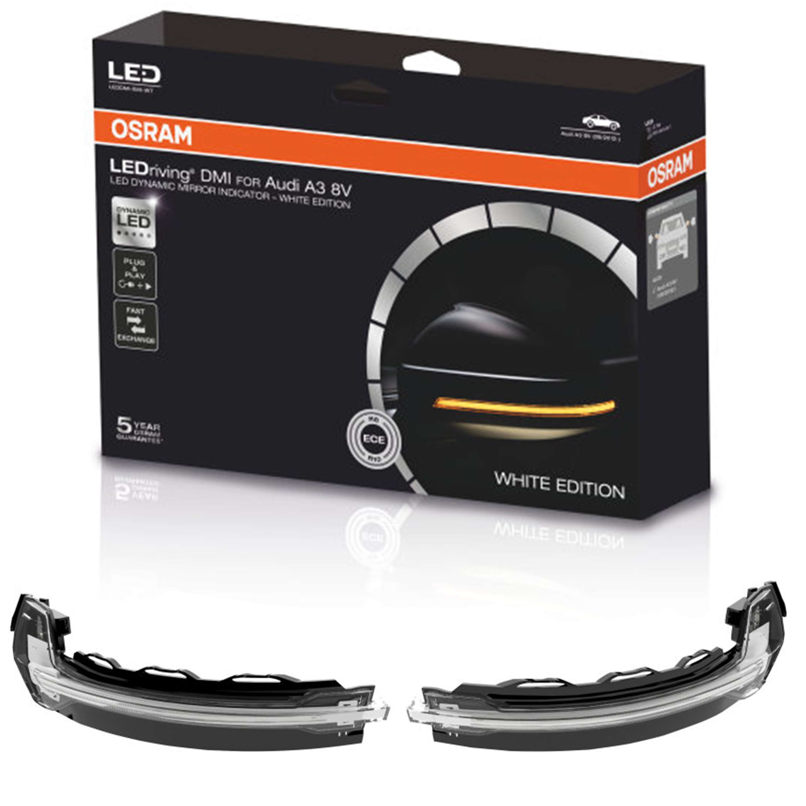 8V0 - OSRAM динамические светодиодные поворотники AUDI белый A3