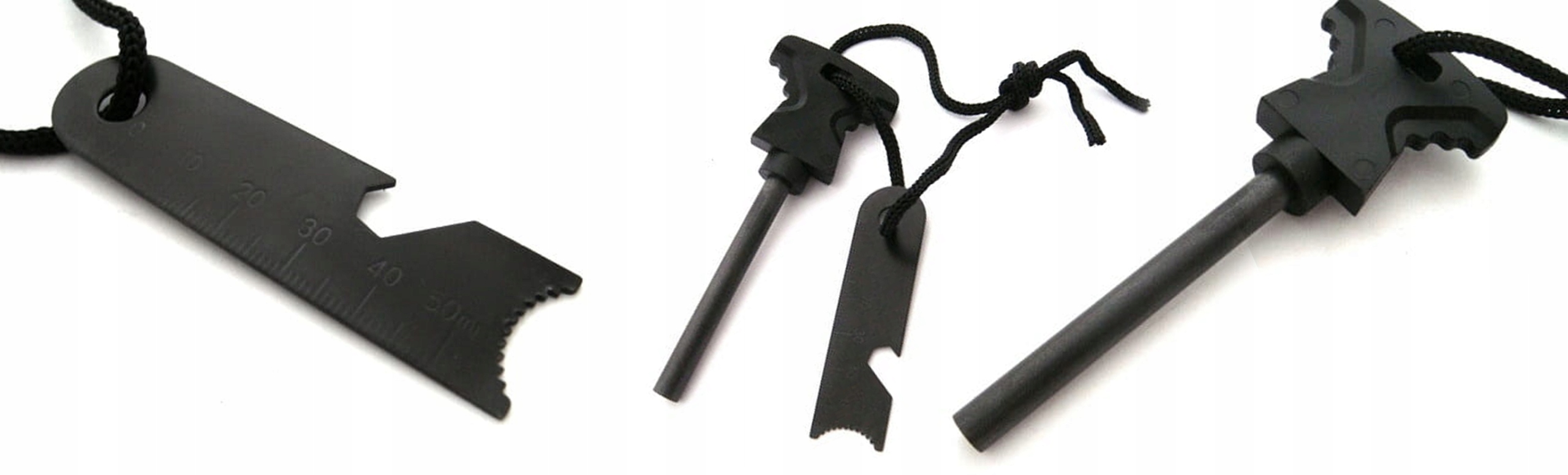 KRZESIWO MAGNEZOWE DO ROZPALANIA OGNIA WOJSKOWE TAKTYCZNE SURVIVAL DUŻE Długość potarki 7.5 cm