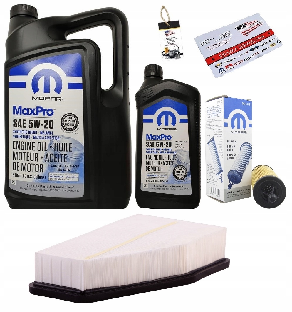 Mopar 5W20 Filtry Jeep Cherokee 3,2 2019-2020