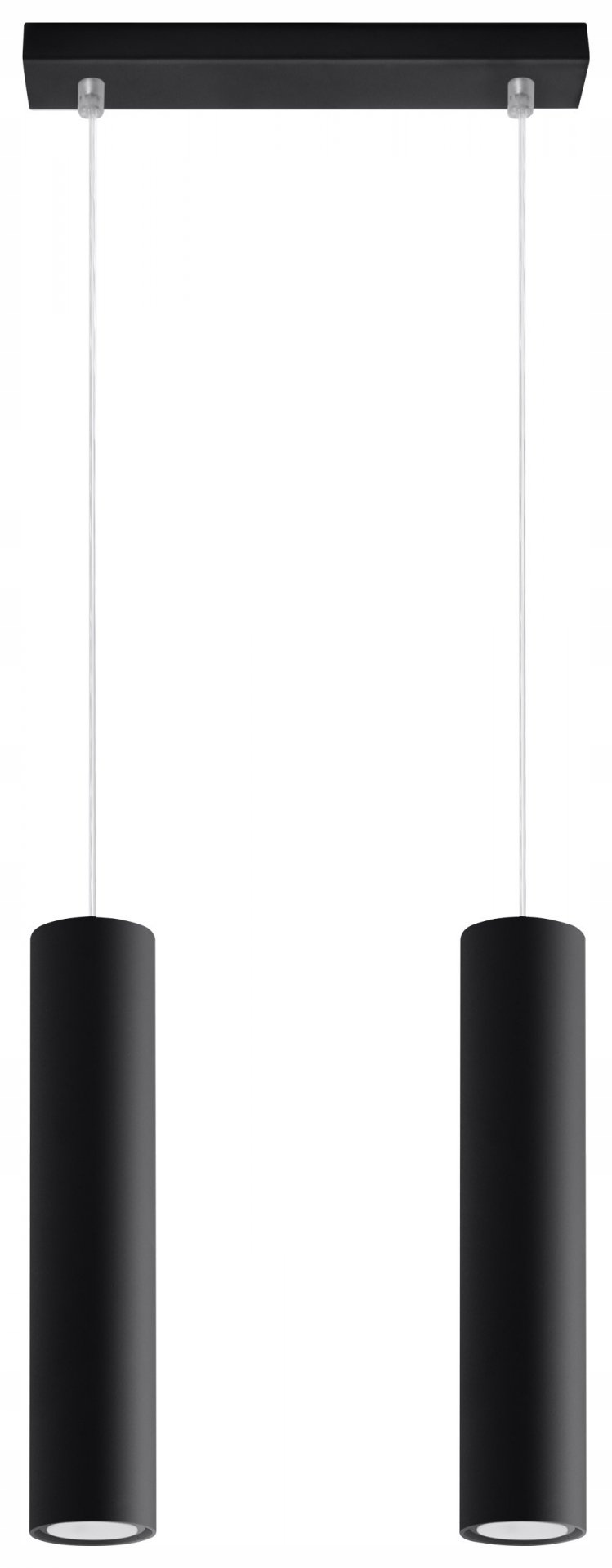 Závesná lampa Lagos 2 čierna Sollux