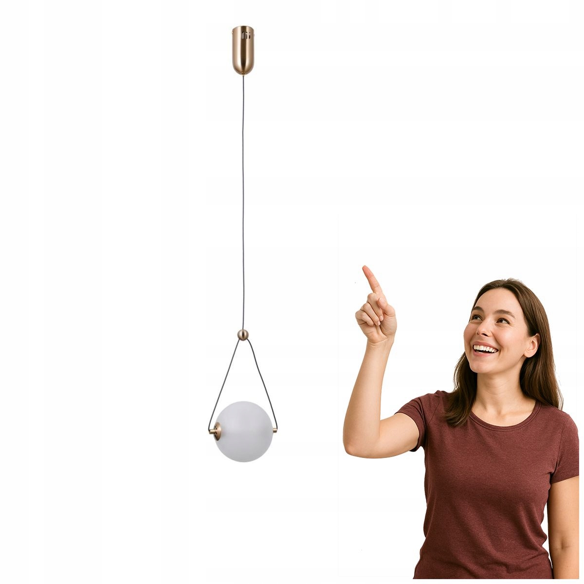 Závěsná Led lampa 6W Rastia PND-34361-S-HBR-OPAL Italux