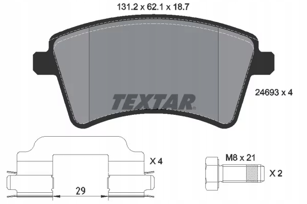 2× textar Тормозной диск перед 92202403 2469301 тормозные колодки