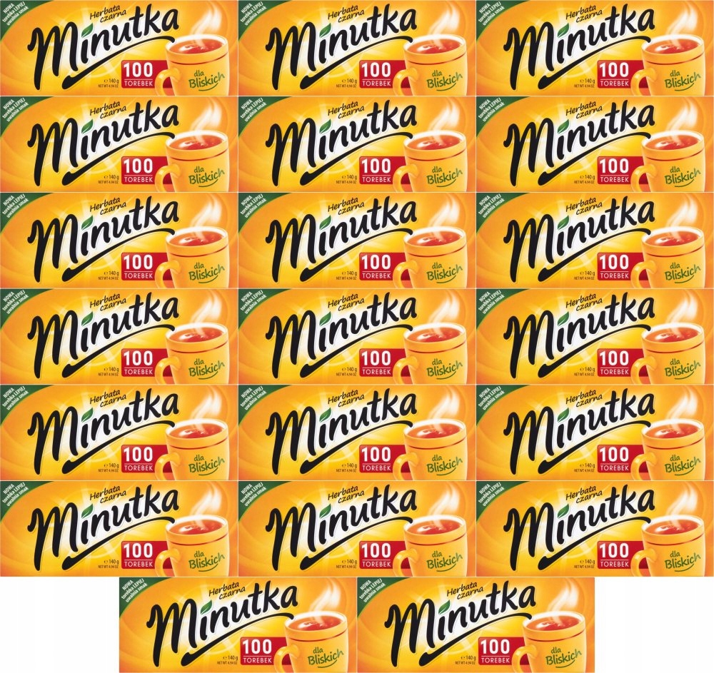 Herbata Minutka czarna ekspresowa 100 torebek x20