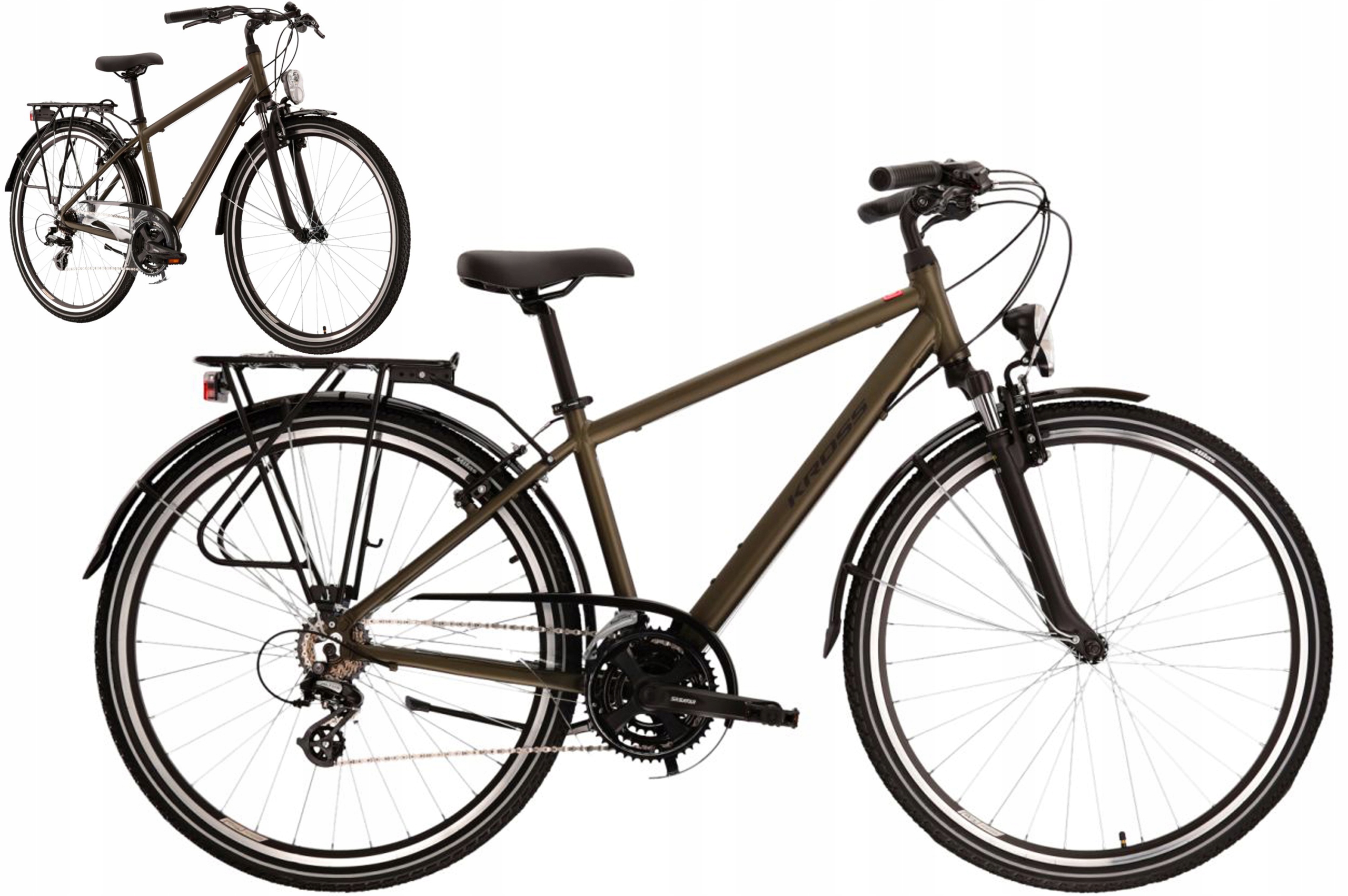 Rower 28" Trekkingowy Kross Trans 2.0 rama M 19" khaki czarny R25