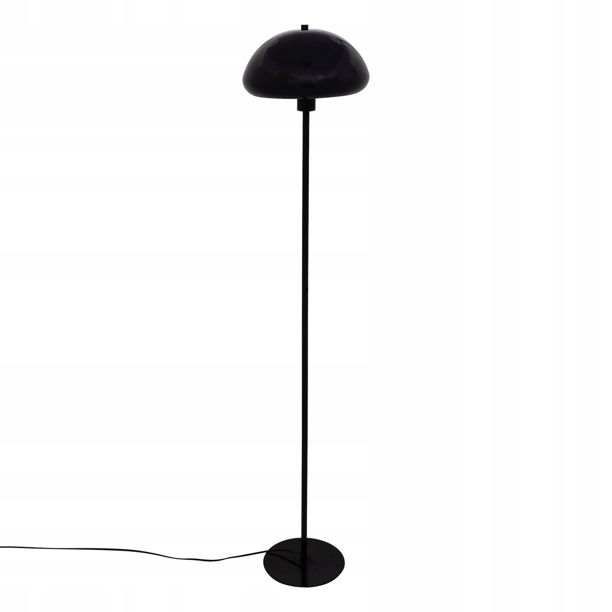Stojaca lampa Savio, okrúhla, 140 cm, čierna