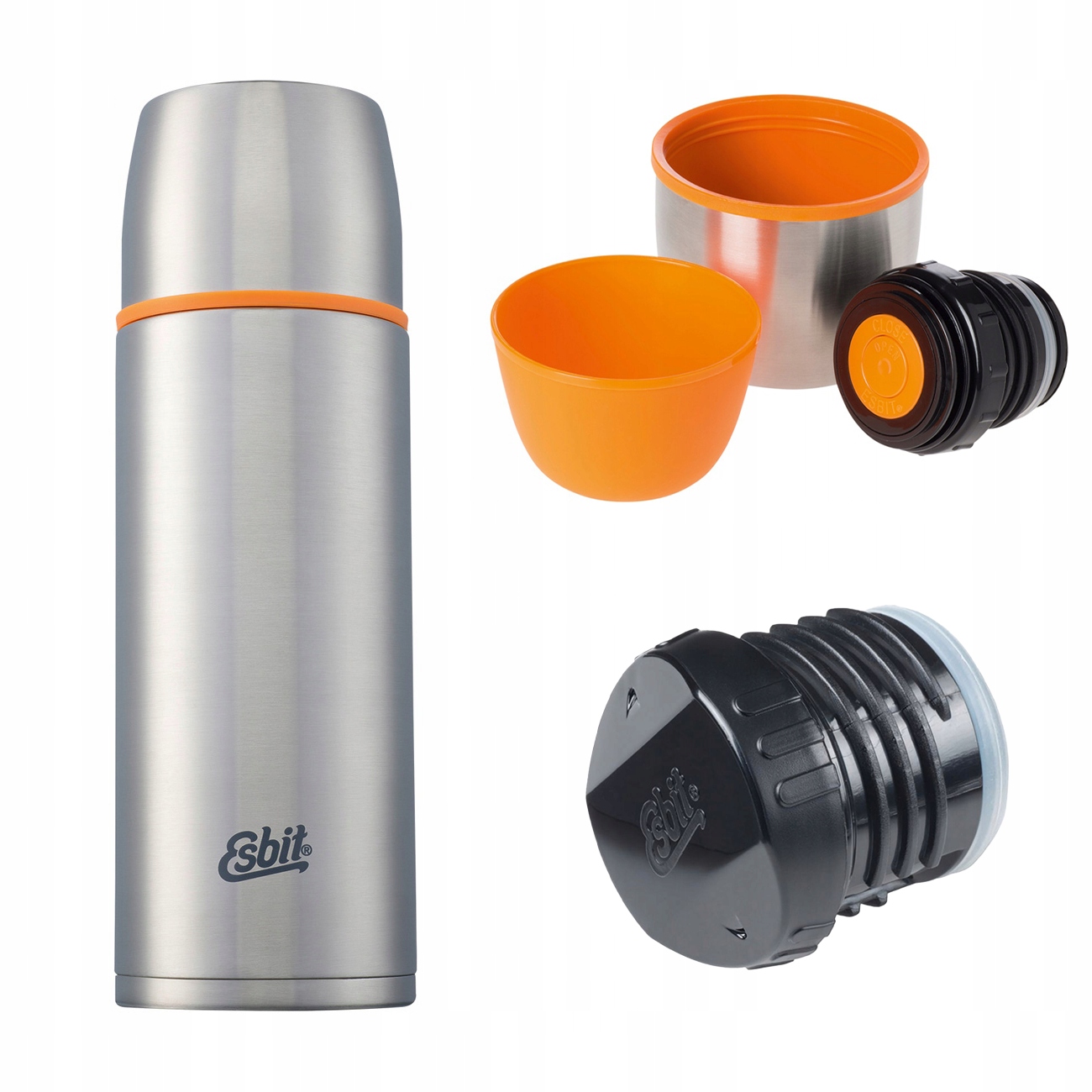 Termos Na Napoje Stalowy Na Herbatę Próżniowy Esbit Iso Flask 1L 2 kubki