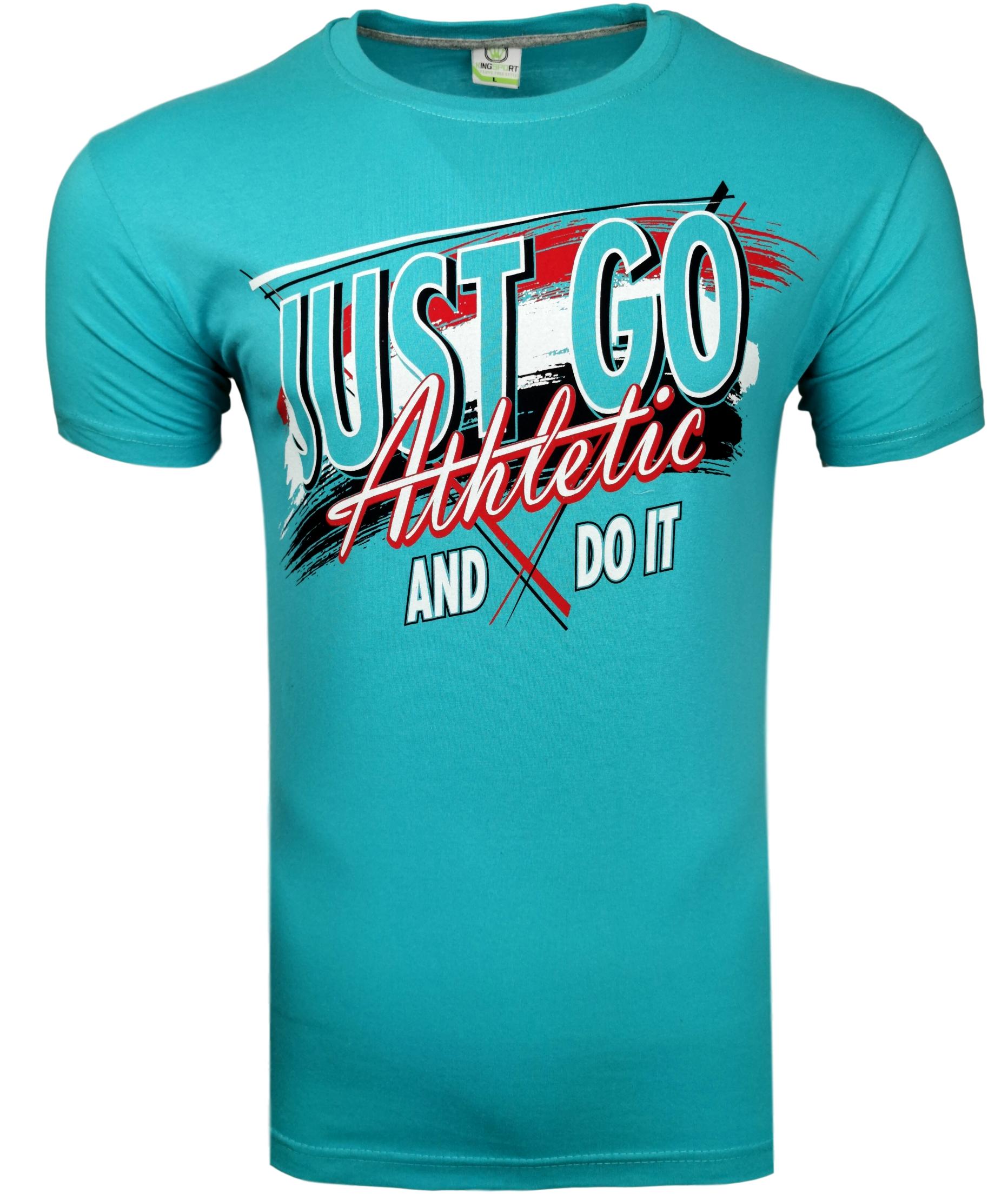 

Koszulka Męska T-shirt Turkusowy T536 r. XL