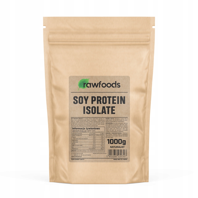 Rawfoods Proteinový Izolát 91% 1000 g Soy Protein Isolate Bílkoviny Vege