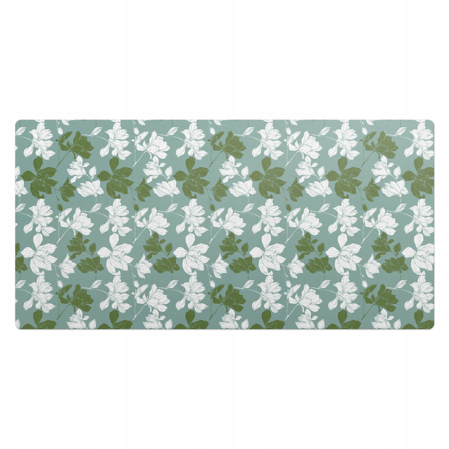 Vinylová podložka na psací stůl s grafikou Listnatý květinový vzor 100x50 cm