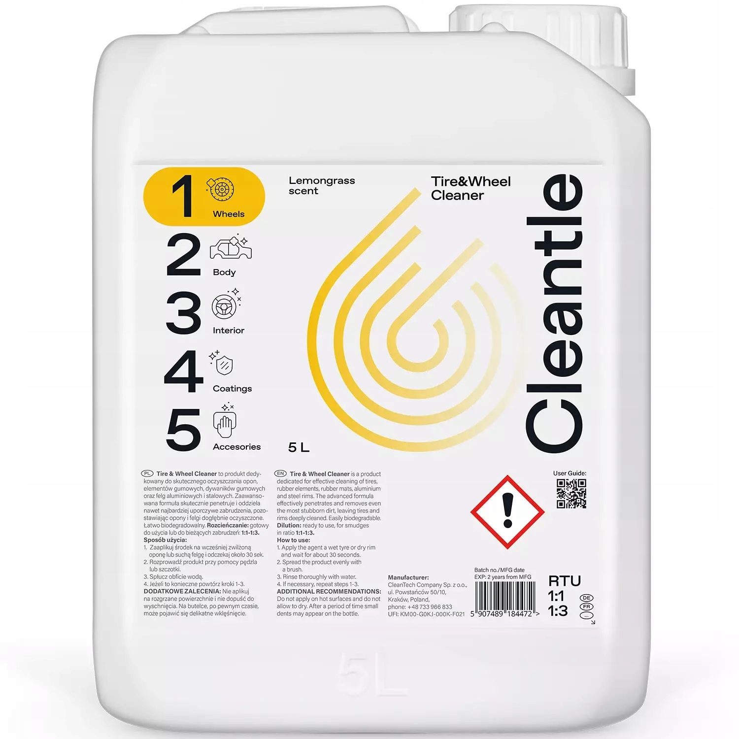 Cleantle Tire & Wheel Cleaner 5L