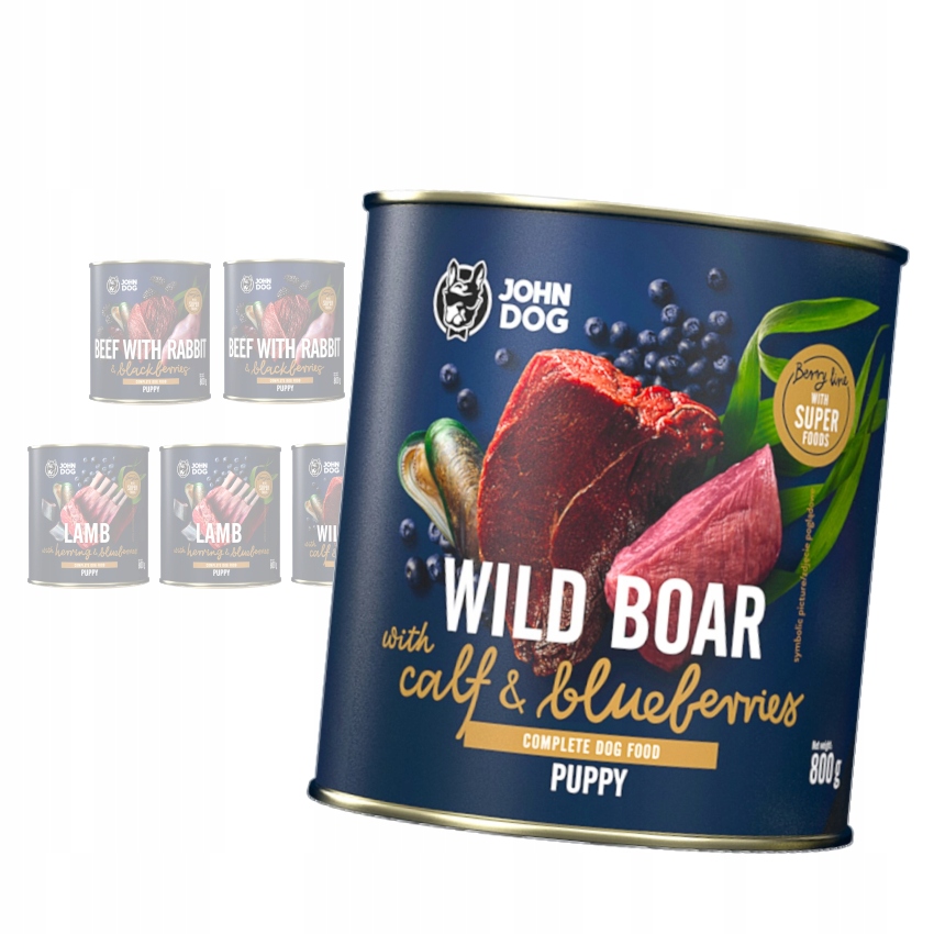 Levně John Dog Berry MIX Chutí Pro Štěňata 6x800g
