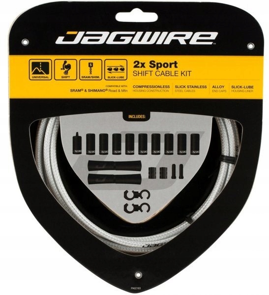 Jagwire zestaw przerzutkowy Sport 2x Shift biały p Marka Jagwire