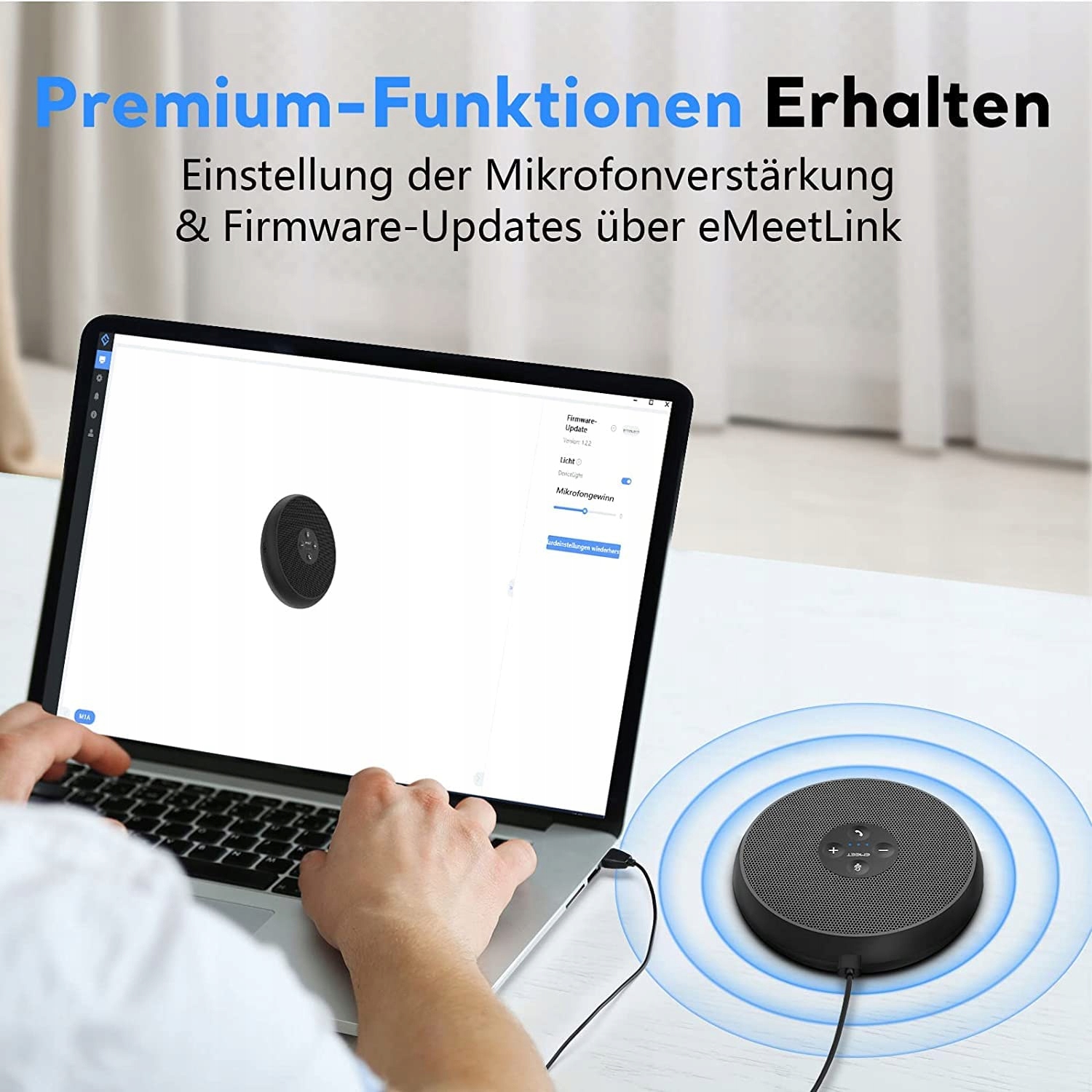 EMEET M1A Głośnik Konferencyjny Redukcja Szumów 360° Mikrofon USB Zoom — miniatura 7