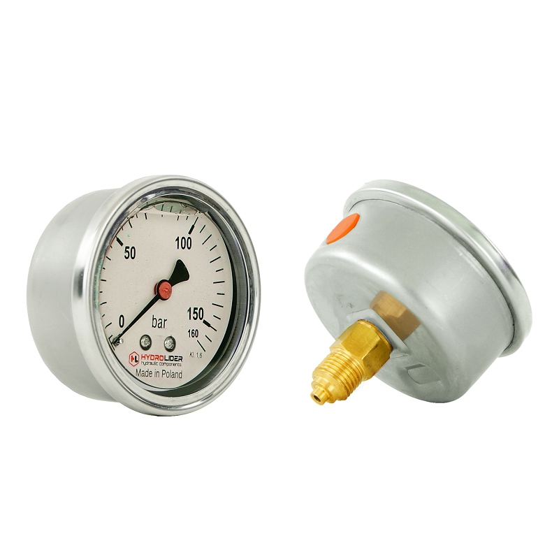 Polské glycerinový manometr s průměrem hodin 63 mm, rozsah