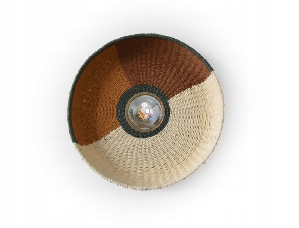 Stropné Svietidlo z ručne pletenej tkaniny trojfarebný v štýle boho Woven salón