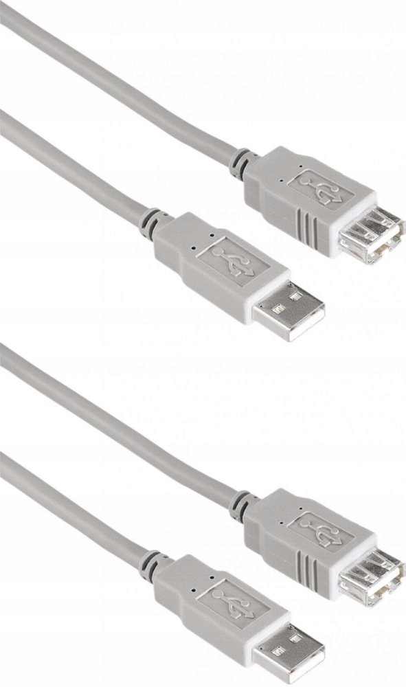 

Kabel-przedłużacz Usb A-a Hama 1.8m szary x2
