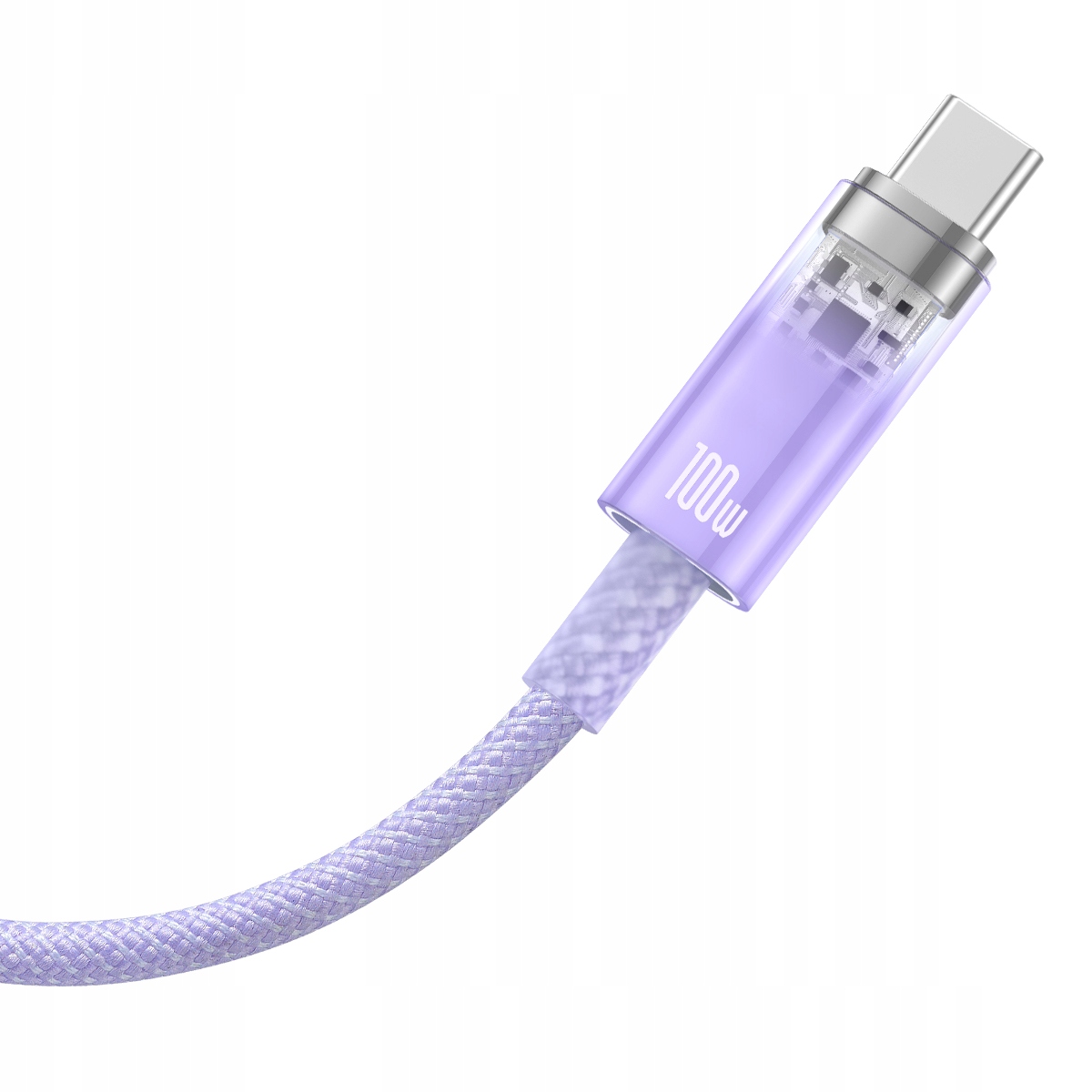 BASEUS SZYBKI KABEL USB DO USB-C 100W 6A DO HUAWEI HONOR AUTO-OFF 1M LED Marka Baseus