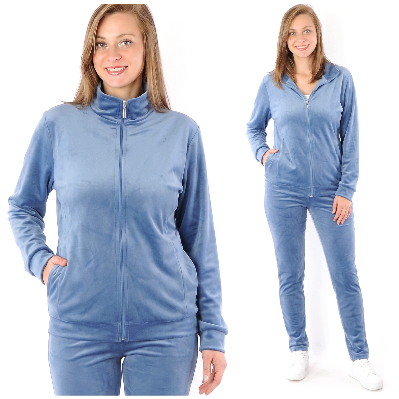 Teplákovka dámský velurový Tepláková souprava Mikina Kalhoty Produkt Polský Jeans XL