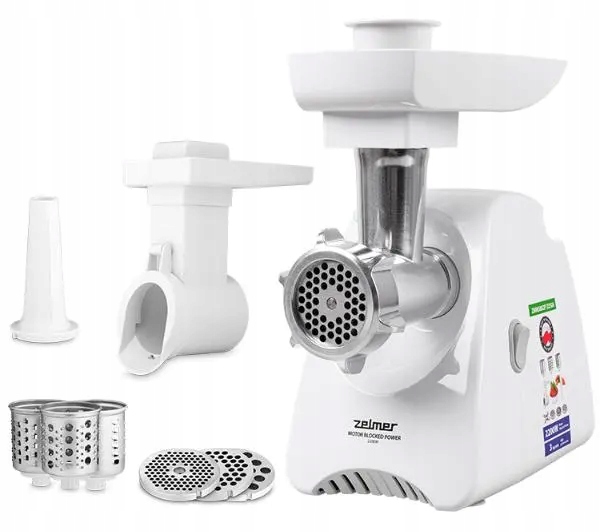 Maszynka do mięsa Zelmer Zosia ZMM5802P 2200W Nasadka masarska Szatkownica