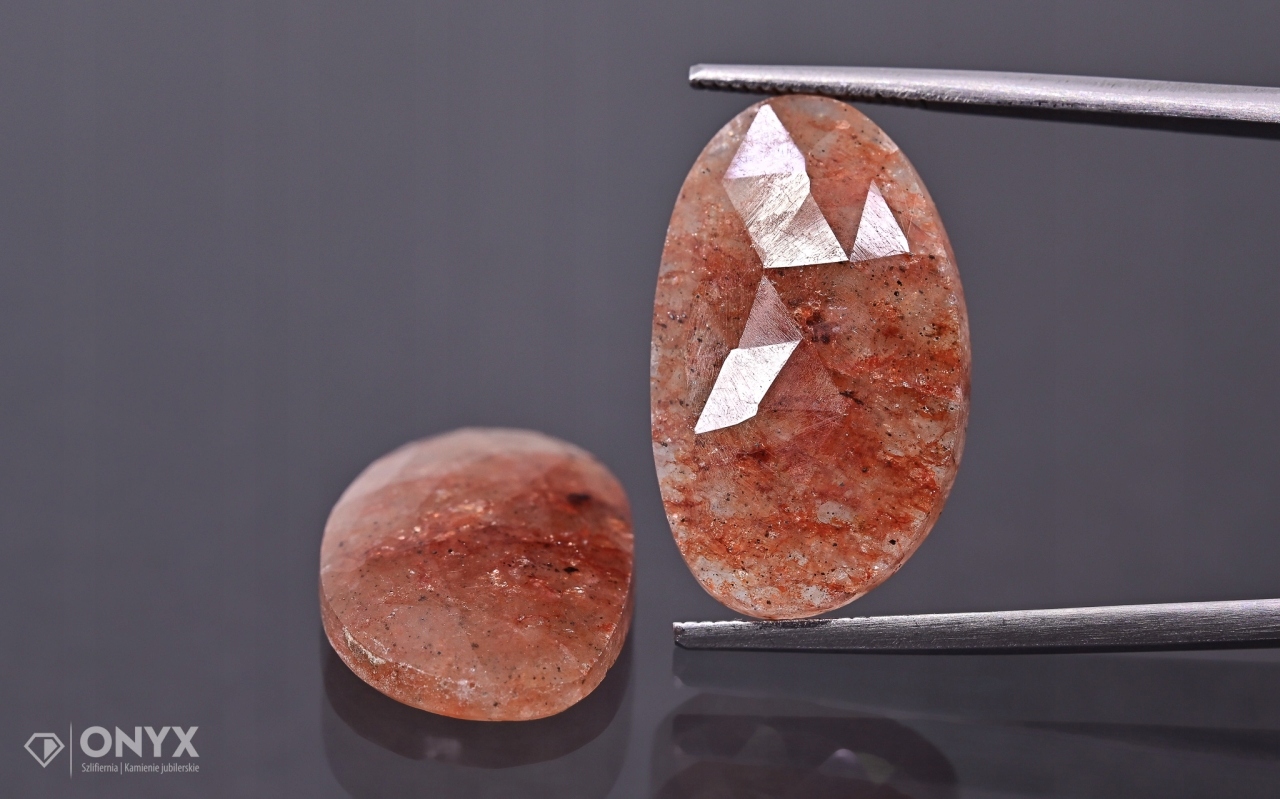 Jahodový křemen fazetovaná rozeta Para nepravidelná