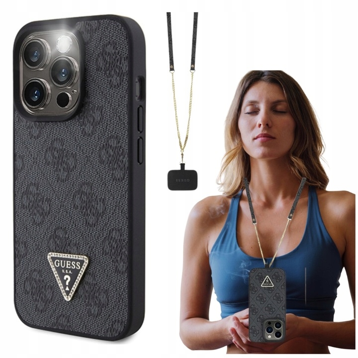 Etui do iPhone 13 Pro 13, Guess Crossbody 4G Metal Logo, case z paskiem