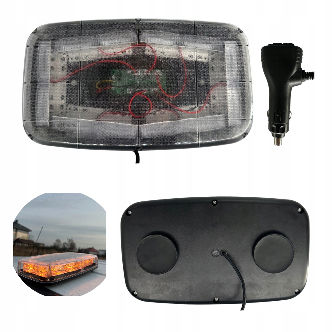 Výstražný nosník Led kohout lampa na magnet na střechu stroboskop 48 Led