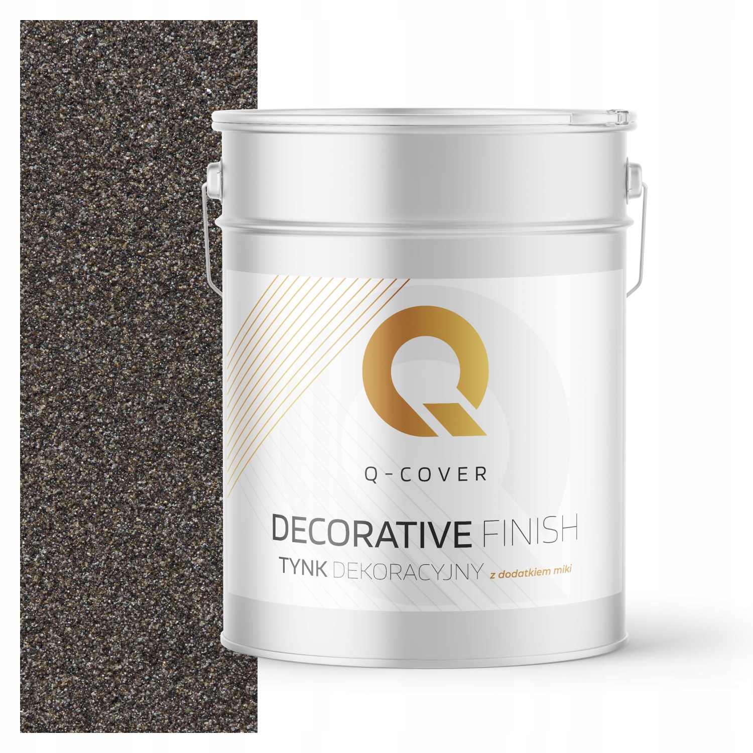 Dekorativní Omítka Tmavě Hnědá Barva Se Zlatým Pylem D821 15kg Premium
