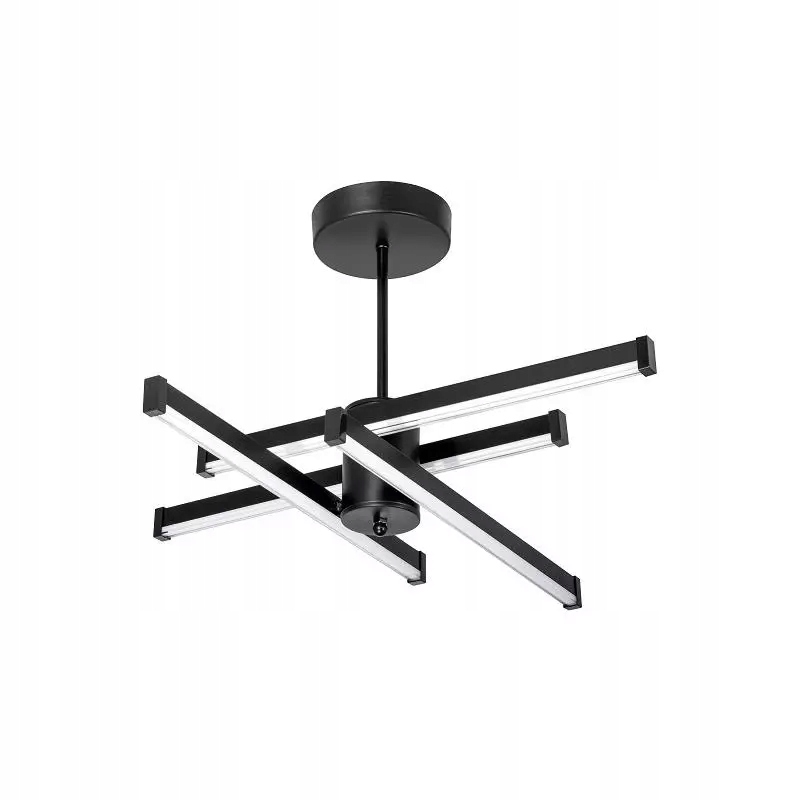 Moderní stropní svítidlo Led tyčinky černé do chodby nad schodištěm