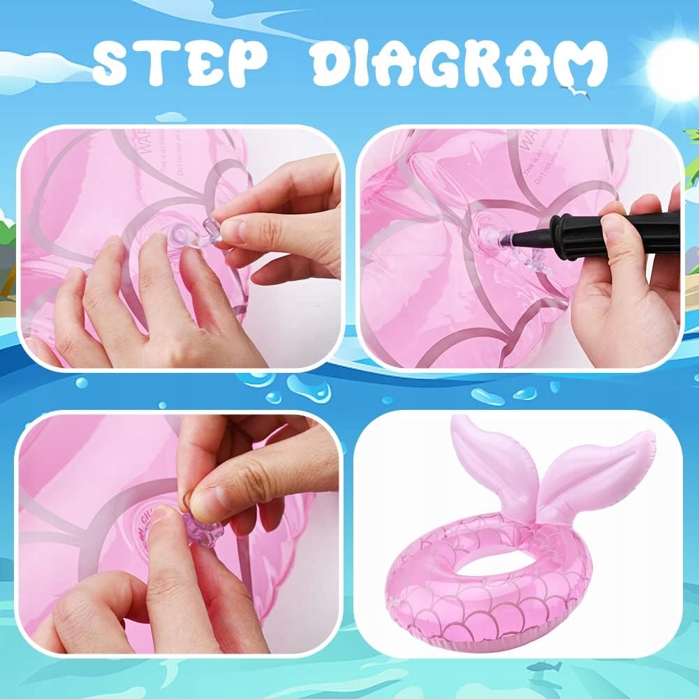 KOŁO PIERŚCIEŃ DMUCHANE Z OGONEM SYRENKAI dla MAŁEGO DZIECKA Marka PerfectSummer