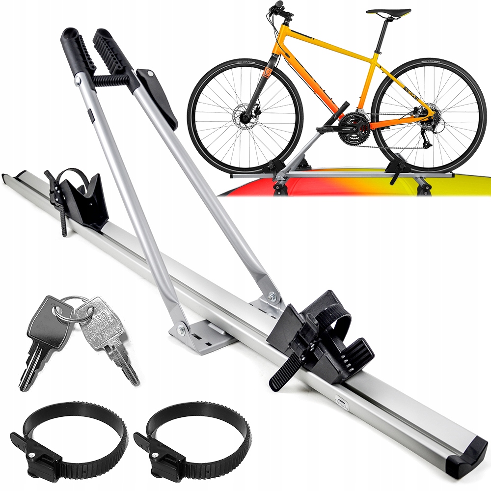 Zamykany Bagażnik Dachowy Na Rower Uchwyt Rowerowy Amos Tour Aluminiowy