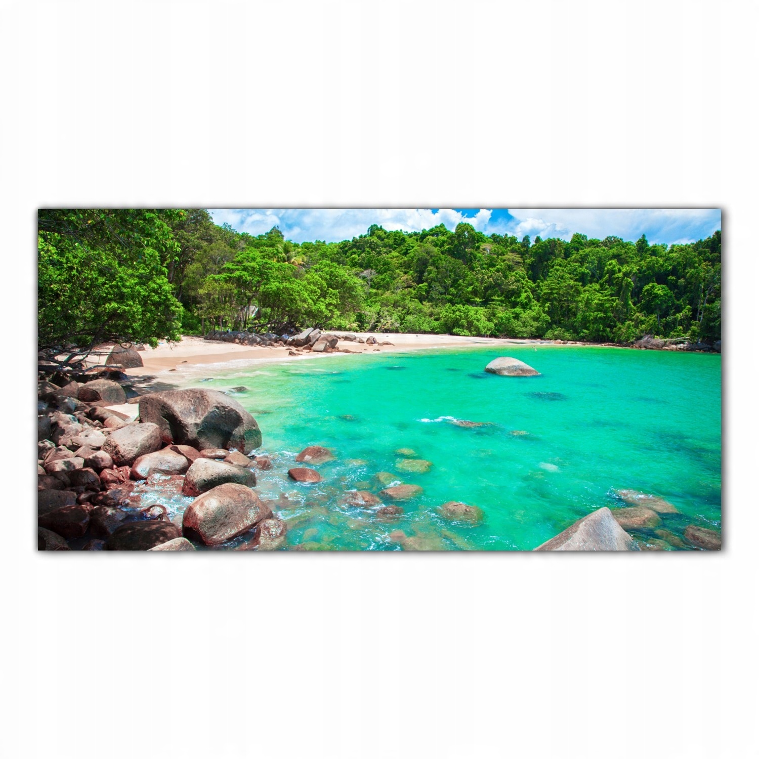 

Obraz na szkle Foto Plaża Piasek Krajobraz 140x70