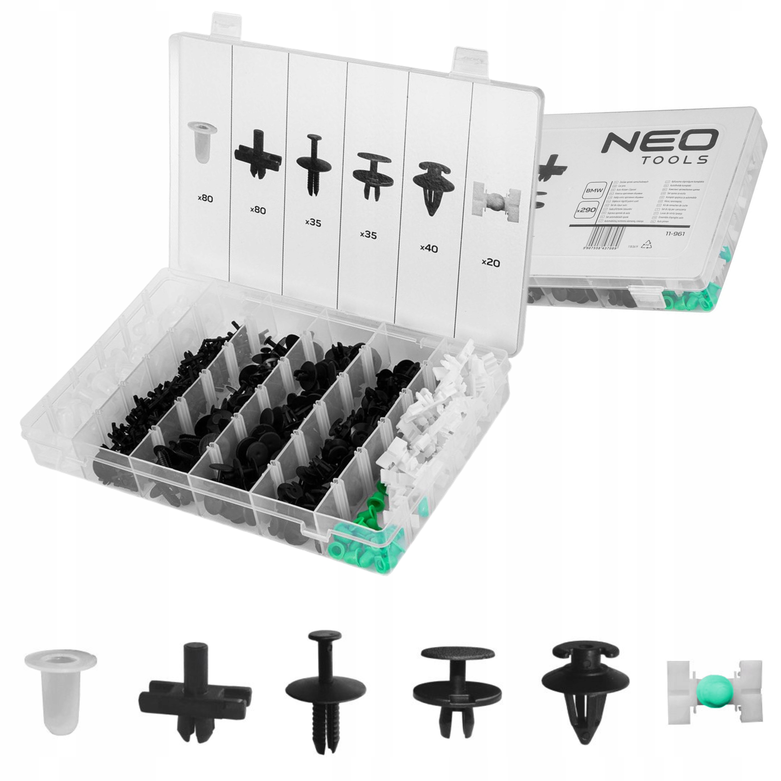 NEO ZESTAW KOMPLET SPINEK SAMOCHODOWYCH DO BM